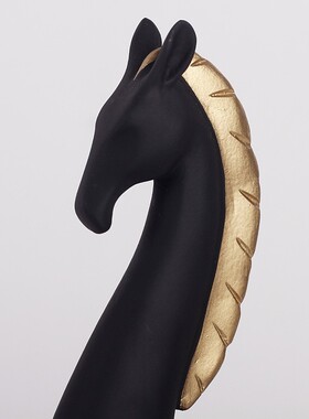 北欧创意母子黑马动物摆件家居装饰工艺品客厅电视柜摆设礼物礼品