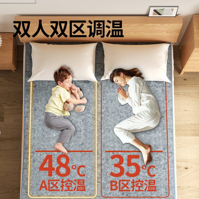 绿萌lmeng加厚绒款电热毯双人电褥子2024新款除螨排潮3C认证
