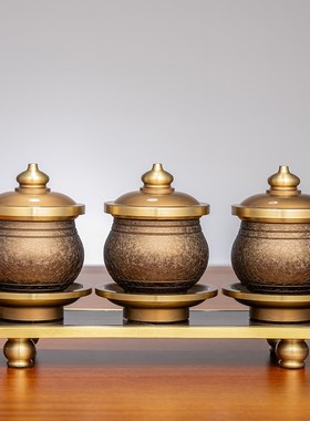 速发纯铜水前供水杯供佛杯家用供奉观音圣水杯净佛杯佛具用品摆件