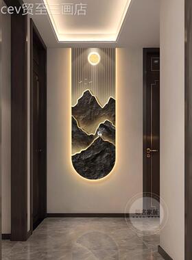 网红灯现代简约入口高饰，端光画，走廊过画道挂装画，无障碍豪华