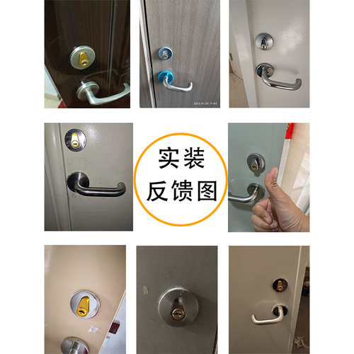 防火门锁芯管道通用型铜芯通开配件专用锁水井锁芯过道消防门锁芯 - 图3