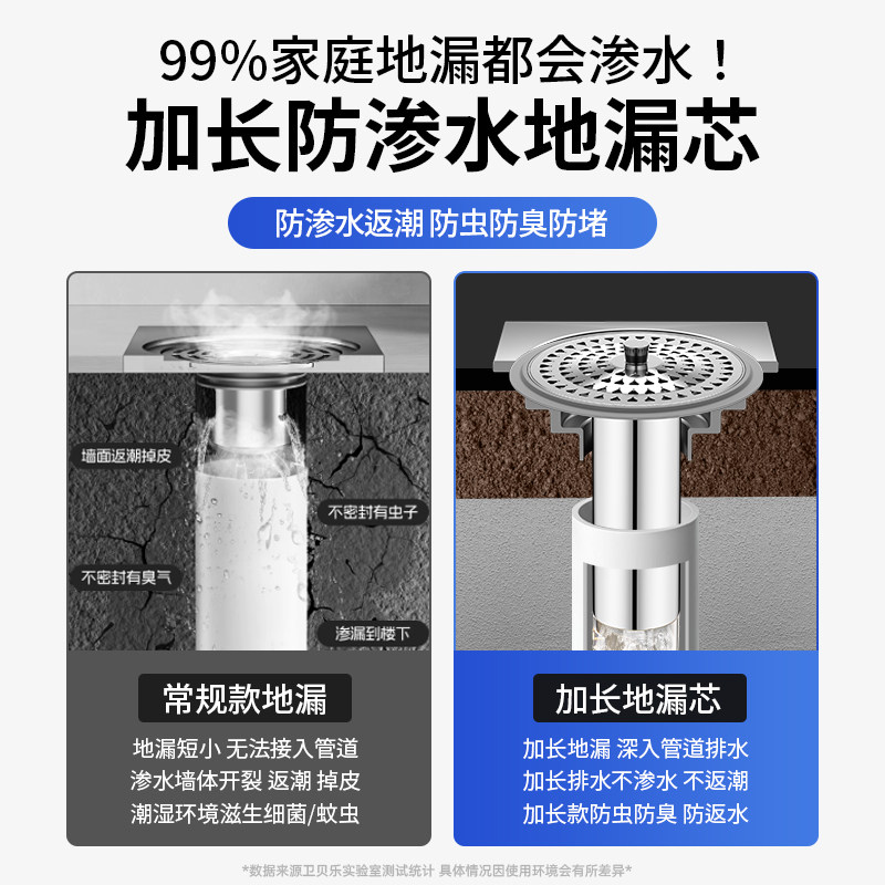 断层加长地漏芯防臭器卫生间下水道防虫过滤网盖不锈钢防反臭神器,淘宝优惠券,粉丝福利购,淘宝优惠卷