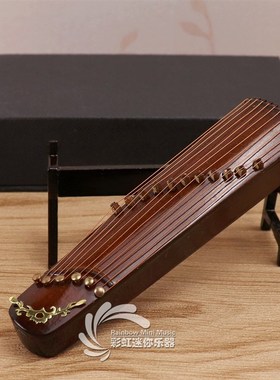 民乐古筝竹笛迷你模n型摆件二胡中阮月琴琵琶扬琴三弦古琴柳琴箜