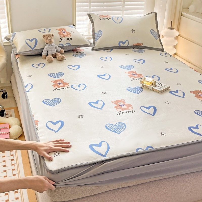 冰丝凉席床笠款卡通夏季儿童空调席子防滑床罩榻W榻米薄床垫套,淘宝优惠券,粉丝福利购,淘宝优惠卷