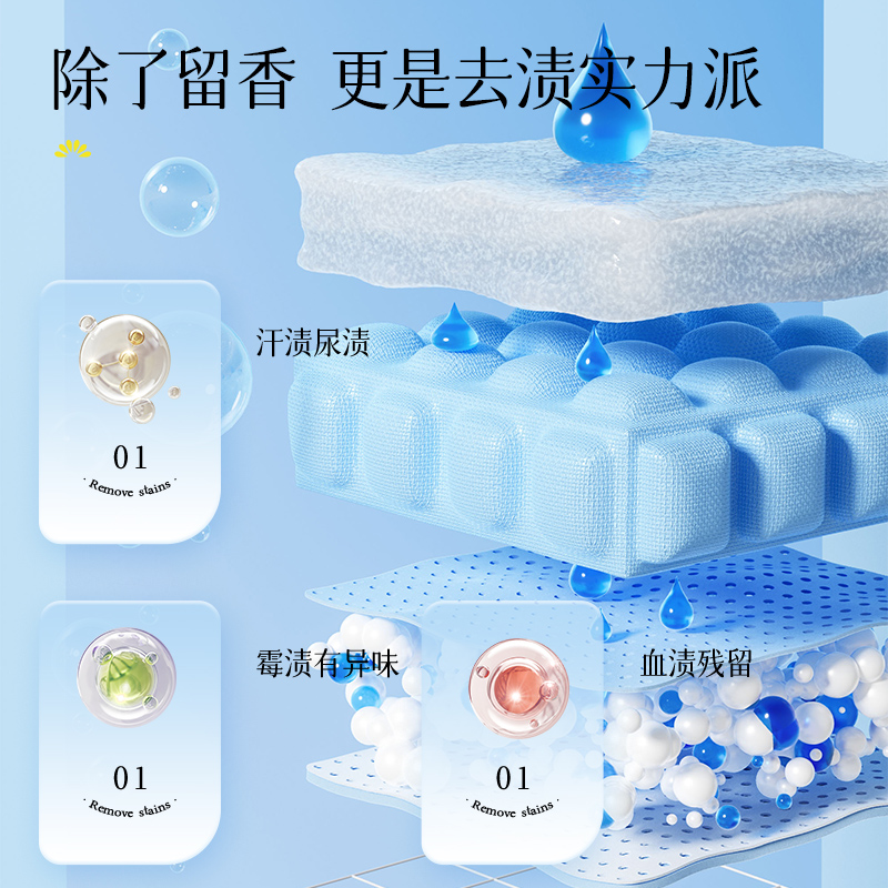 蓝漂小苏打香氛洗衣液低泡易漂持久留香去污渍家用袋装补充实惠装