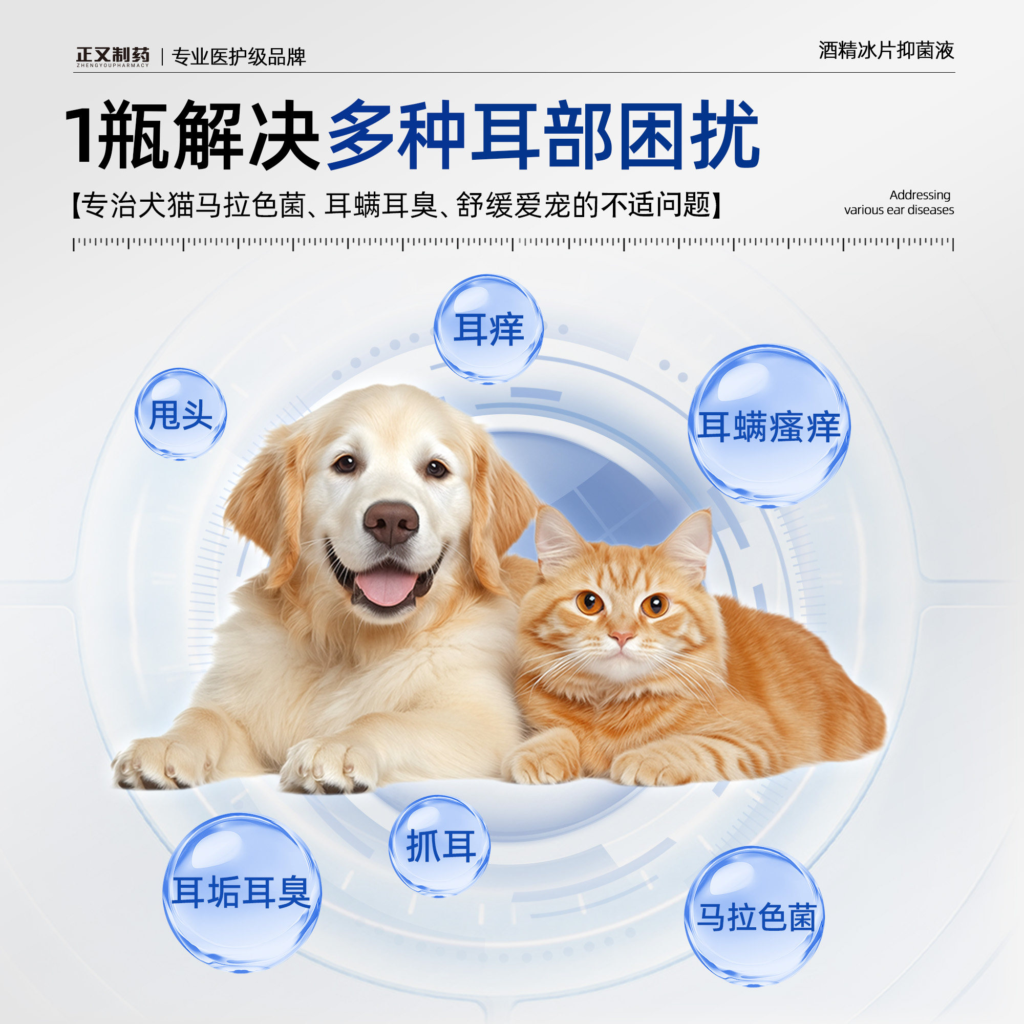 宠物硼酸冰片滴耳液猫咪狗狗马拉色菌去除耳螨专用洗耳液清洁耳垢,淘宝优惠券,粉丝福利购,淘宝优惠卷