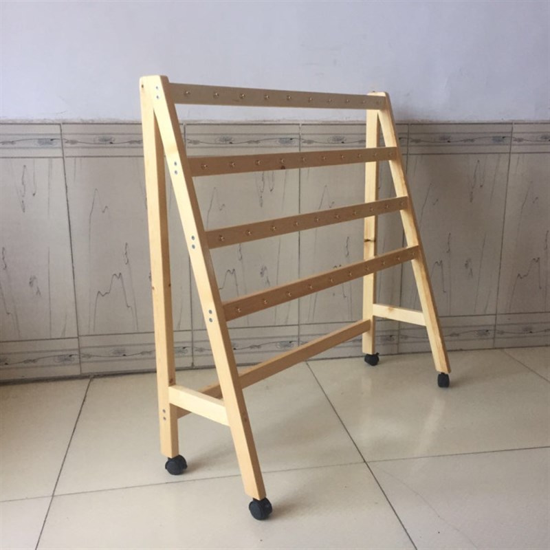 幼儿园毛巾架幼儿园实木t木制毛巾架儿童实木毛巾架可移动毛巾架 - 图2