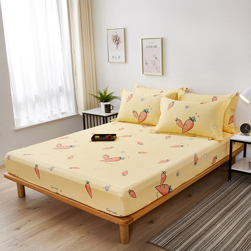 全棉床笠单件简约田园纯棉床罩床套席梦思床垫保护套1.2m1.5米1.8 - 图1