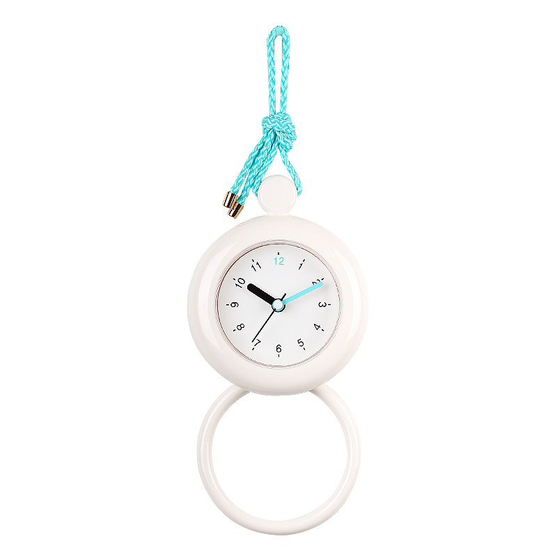 简约浴室钟欧式厨房防水家用座钟表摆件创意迷你小挂钟毛巾挂架钟,淘宝优惠券,粉丝福利购,淘宝优惠卷