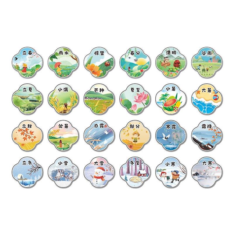 幼儿园二十四节气环创主题成品墙贴走廊教室背景装U饰文化墙面布,淘宝优惠券,粉丝福利购,淘宝优惠卷