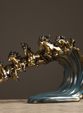 欧式创意马到成功酒柜装饰品摆件家居饰品客厅玄关摆设工艺品礼物