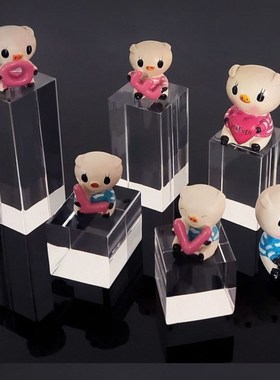 速发亚块力水晶展示架方克立柱方柱阶梯底座珠宝首饰陈列摄影透明