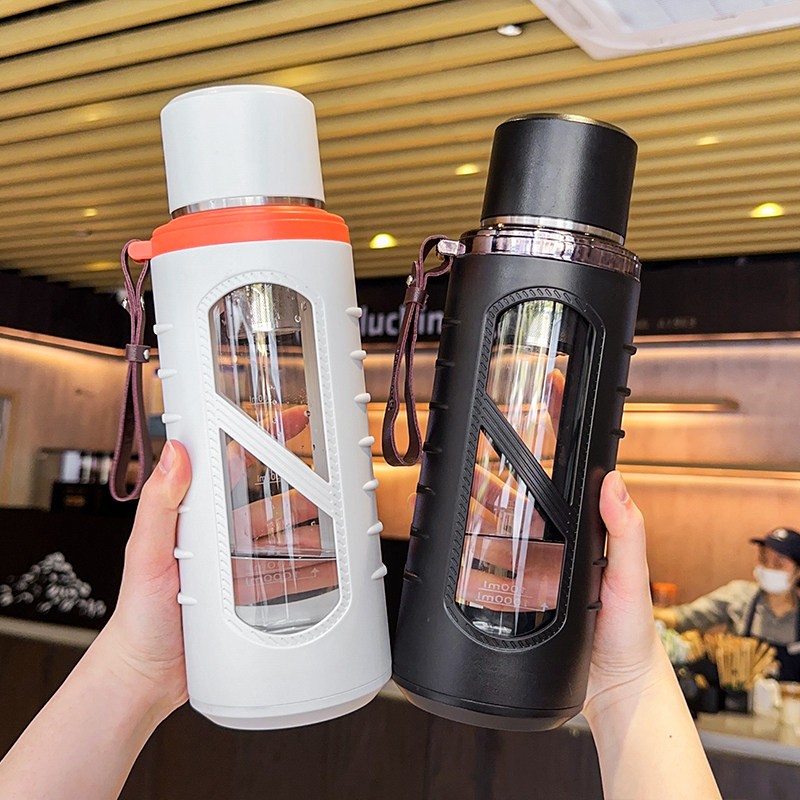 男士高档玻璃f杯加厚带盖带刻度大容量女士茶水分离泡茶养生水杯,淘宝优惠券,粉丝福利购,淘宝优惠卷