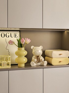 贝汉美入户玄关轻奢熊钥匙收纳摆件客厅鞋柜家居装饰乔迁新居礼品