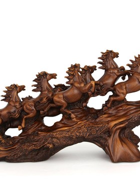 马摆件八骏雄风办公室桌面摆设工艺品客厅电视柜装饰开业招财礼品