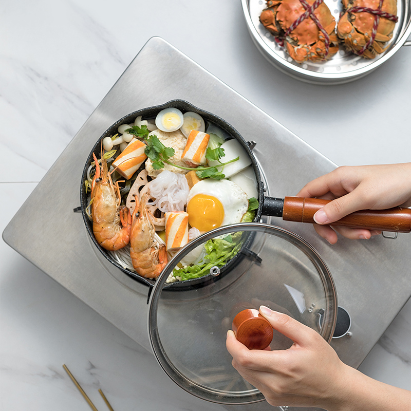 日式雪平锅辅食锅奶锅麦饭t石不粘锅汤锅泡面锅小锅多功能家用煮 - 图1