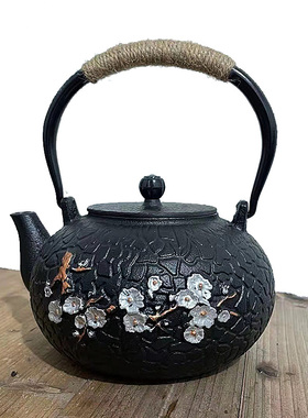 酒店样板房茶室新中式博古架茶柜复古摆件玄关装饰铁壶茶壶泡水壶