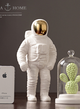 速发简约航天员摆件创意式透明玻家摆卧室房间璃居装饰品罩设