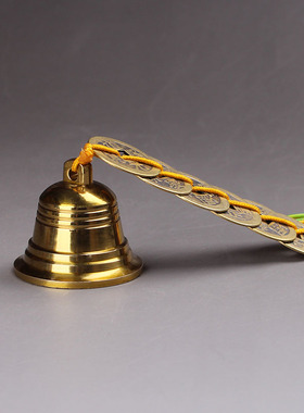 速发门铃铛风钱挂件六层铜铃六铃五黄二黑客厅铜钟铜挂饰汽车小风