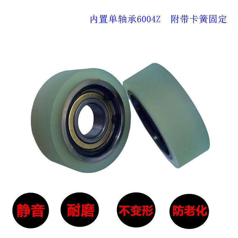 轴承轮外径60mm轴承600v4静音耐磨包胶轮聚氨酯PU单轴承拉链机配,淘宝优惠券,粉丝福利购,淘宝优惠卷