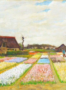 梵高挂画客厅装饰画花圃餐厅玄关卧室沙发背景墙欧式简约复古壁画