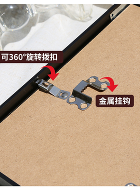 简约铝合金画框 A4A3挂墙相框 黑色金属框架适用十字绣海报裱框