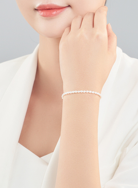 米型淡水珍珠项链天然淡水串珠