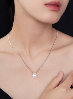 s925银爱迪生珍珠项链