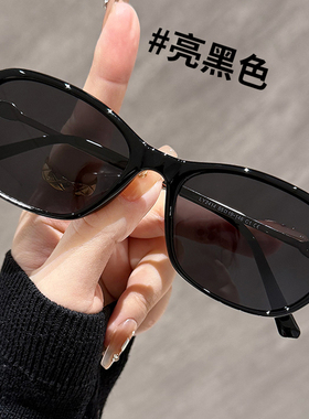 2025新款方框墨镜女款老钱分时髦可配近视遮阳防紫外线太阳眼镜
