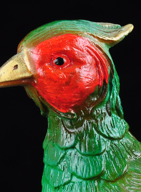 彩铜锦绣前程锦鸡摆件新中式生肖铜鸡家居客厅玄关电视柜装饰品