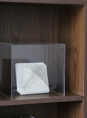 新中式压克力罩折纸纸艺托盘组合摆件样板间禅意书房装饰茶艺布置