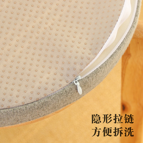 可拆洗圆形椅垫带绑绳屁股垫飘窗椅子垫高脚凳垫子小圆凳子坐垫 - 图0