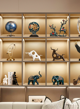 速发新中式家居客厅高端大气上档次轻品高档玄关电视柜酒柜装饰摆