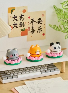 速发解压招财木鱼办定小桌面室摆件工位情绪稳公神器装饰品生日礼