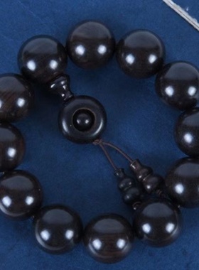 速发黑檀手串紫光檀小孔顺纹佛珠手串绿檀红檀香时尚男款念珠手链