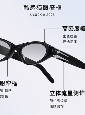 蔡徐坤同款GM墨镜太阳镜猫眼高级感男女板材防紫外线流星装饰EQ01