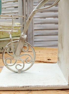 包邮铁艺复古创意 自行车型书立书档书靠书夹书房摆件家居装饰