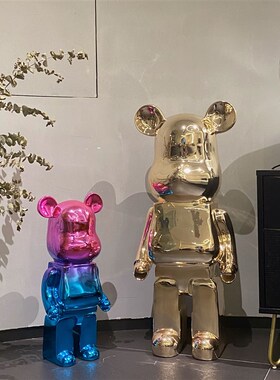 好货网红暴力熊落地大摆件北欧现代创意客厅电视柜装饰电镀卡通存