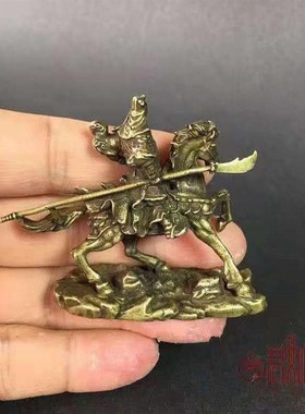 铜关公关二爷摆件纯黄铜武财神像客厅供奉佛像关羽武圣关老爷开业