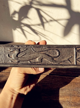 中式晋文化复古汉砖雕刻龙年文创瓦当拓印金石传拓研学拓片制作