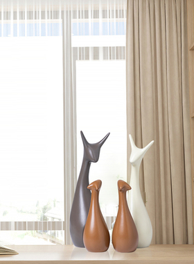 三口四口五口之家客厅摆件陶瓷家居酒柜电视柜房间装饰品桌上摆饰