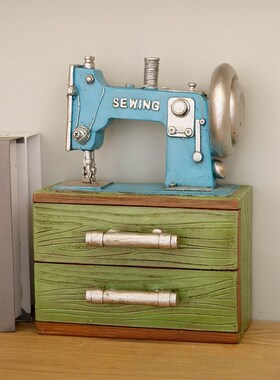 速发复件怀旧风格家室装饰品摆古缝衣机办公居桌面书柜摆设礼物