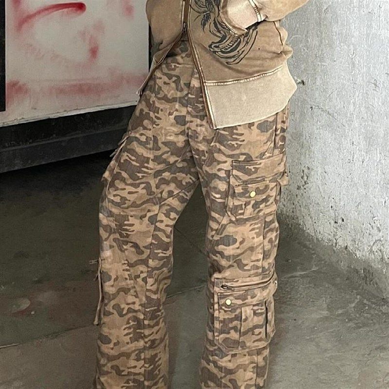 速发大男美式水头重工街洗迷彩工装裤码复古做旧宽松直筒多口袋长,淘宝优惠券,粉丝福利购,淘宝优惠卷