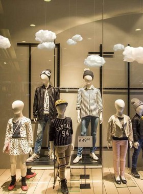 速发棉花云朵装饰幼儿台商场店铺立体白云吊园婚庆T饰路引道具