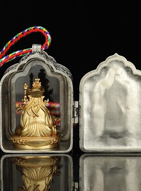 藏式纯铜随身佛龛装藏佛像嘎乌盒携带吊坠项链复古民族尼泊尔工艺