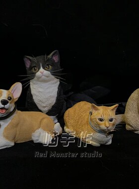 极速去世宠物纪念品定制桌面摆件石膏猫咪英短布偶田园猫狗纯手工