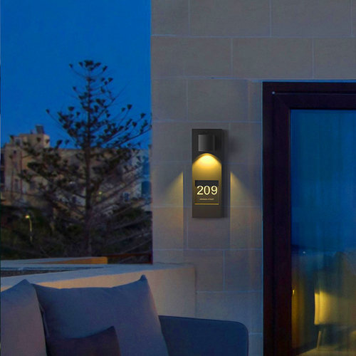 蒸客别墅庭院防水壁灯店面门牌壁灯酒店定制发光门牌号灯氛围壁灯 - 图2