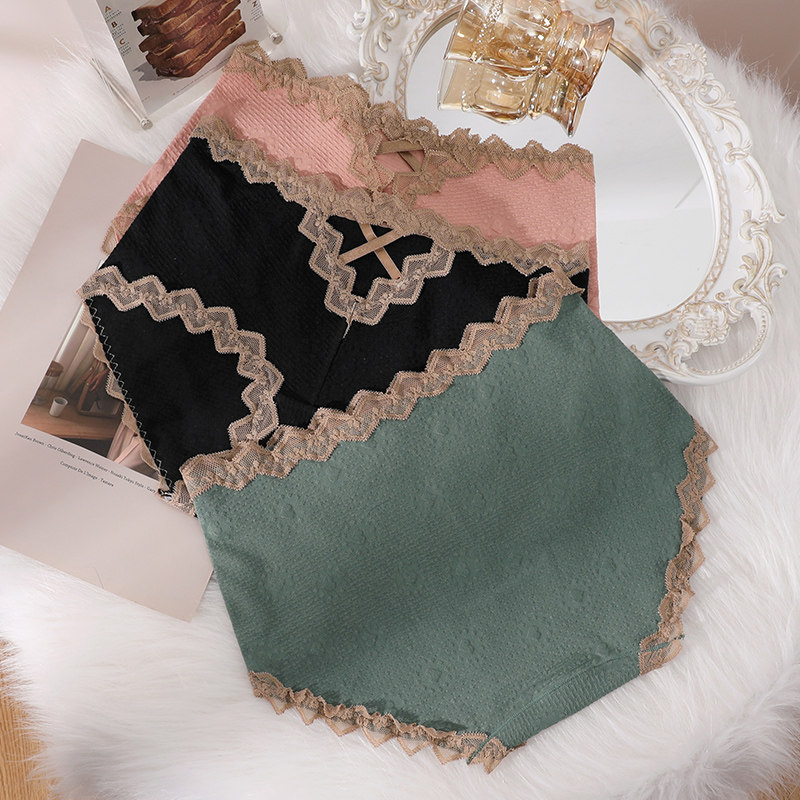 蕾丝大码中腰内裤女士性感新款纯棉抗菌无痕收腹收小肚子大红短裤,淘宝优惠券,粉丝福利购,淘宝优惠卷