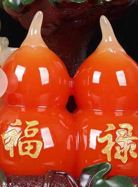 玉白菜摆件 大号招财开业创意礼品收银台吧台前台装饰品葫芦摆设