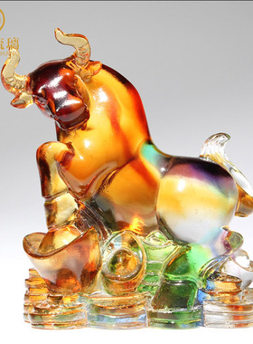 琉璃工艺品十二生肖全套可爱水晶小摆件鼠牛虎兔龙蛇马羊猴鸡狗猪
